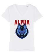 Alpha Wolf Tricou mânecă scurtă guler V Damă Evoker