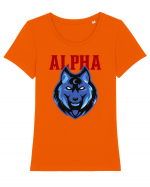 Alpha Wolf Tricou mânecă scurtă guler larg fitted Damă Expresser