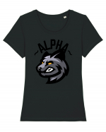 Alpha Wolf Tricou mânecă scurtă guler larg fitted Damă Expresser