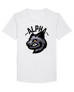 Alpha Wolf Tricou mânecă scurtă guler larg Bărbat Skater