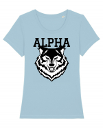 Alpha Wolf Tricou mânecă scurtă guler larg fitted Damă Expresser