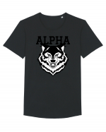 Alpha Wolf Tricou mânecă scurtă guler larg Bărbat Skater