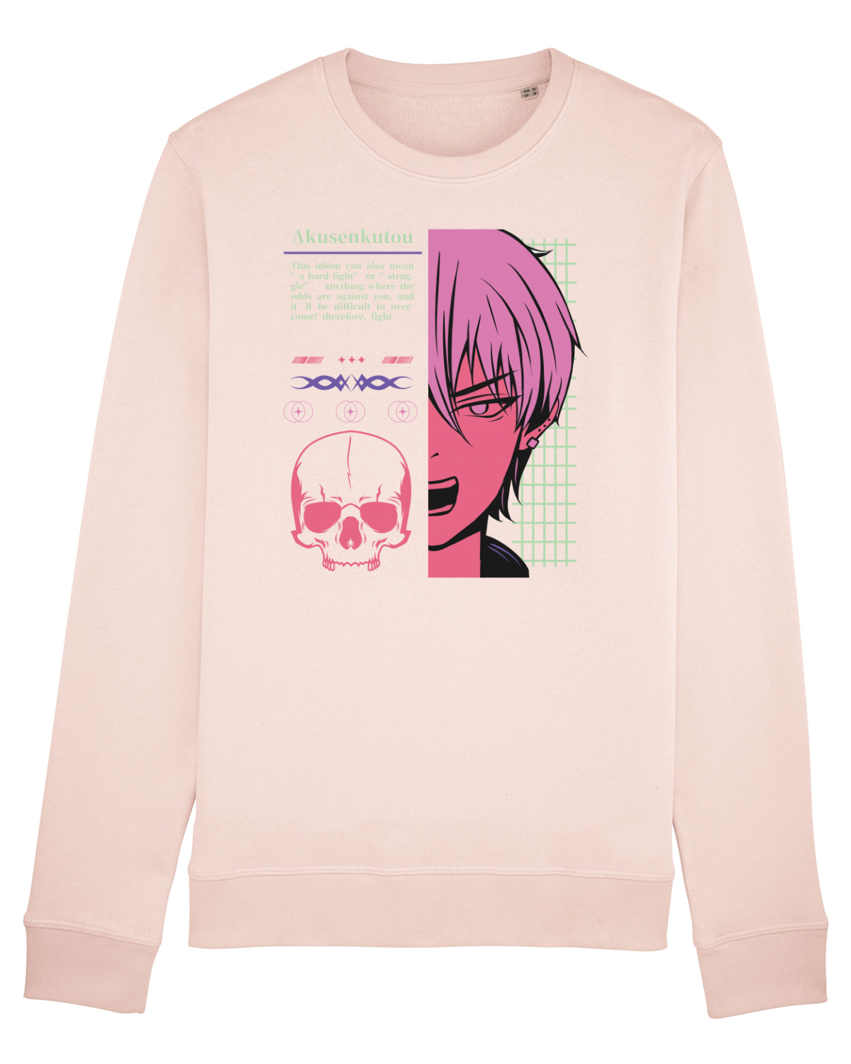 Bluză mânecă lungă Unisex Rise Candy Pink