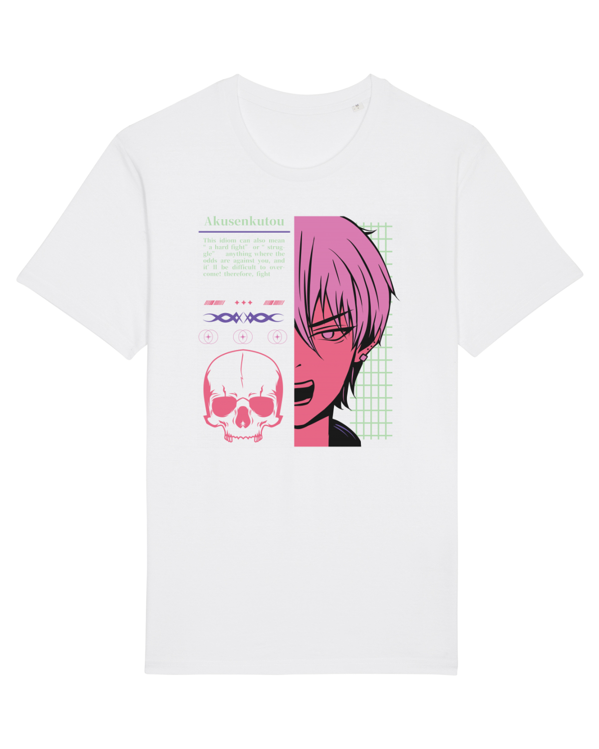 Tricou mânecă scurtă Unisex Rocker White