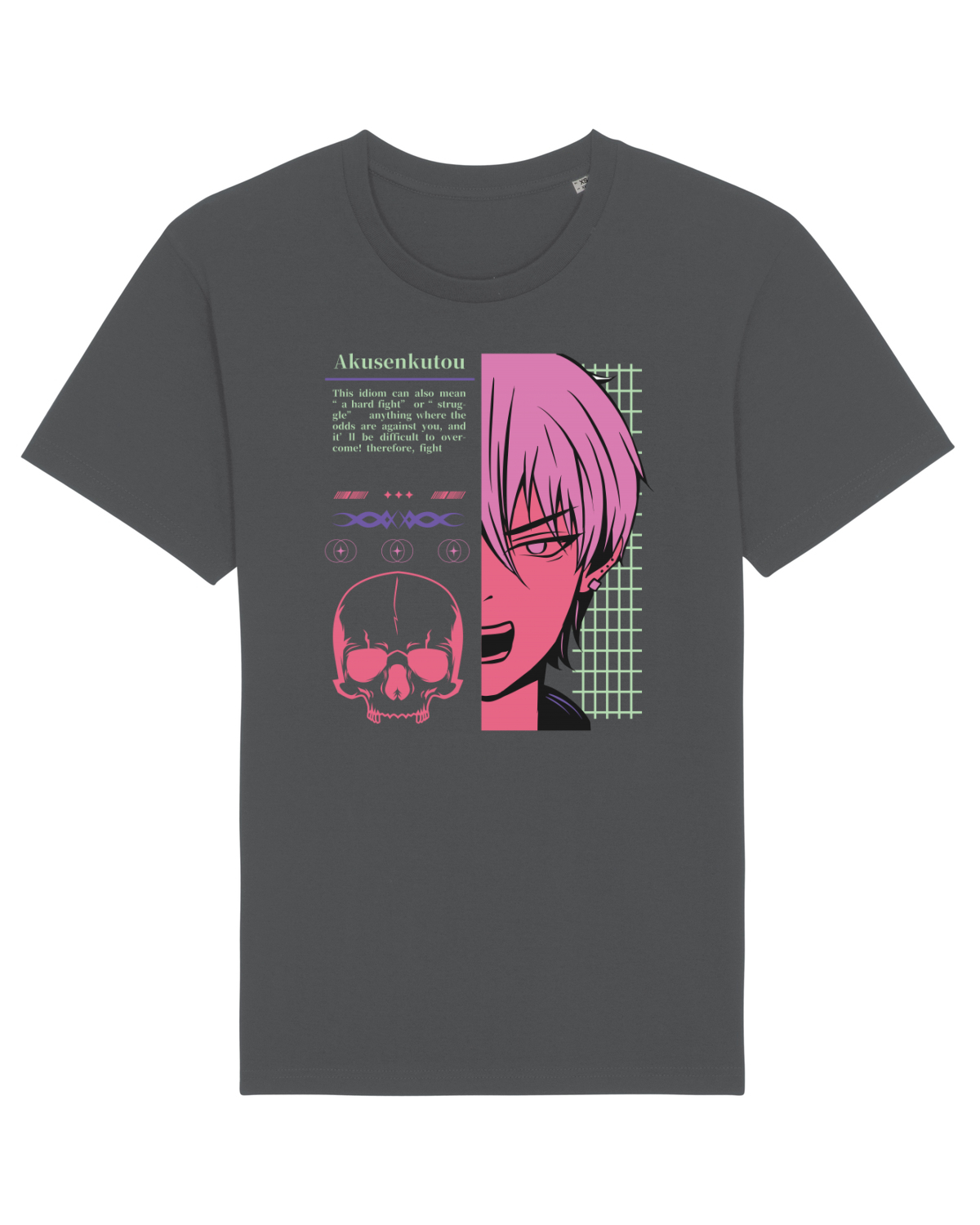 Tricou mânecă scurtă Unisex Rocker Anthracite