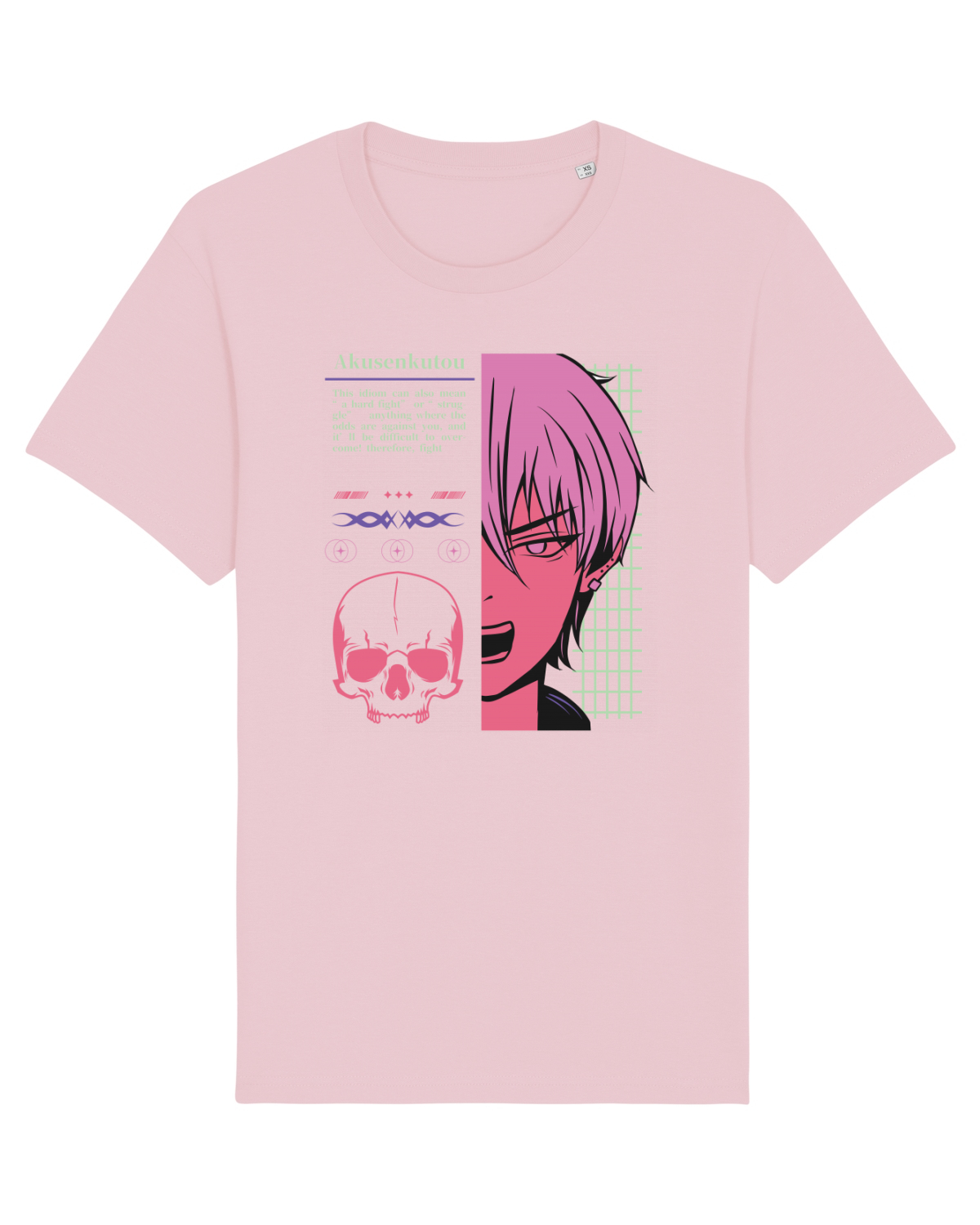 Tricou mânecă scurtă Unisex Rocker Cotton Pink