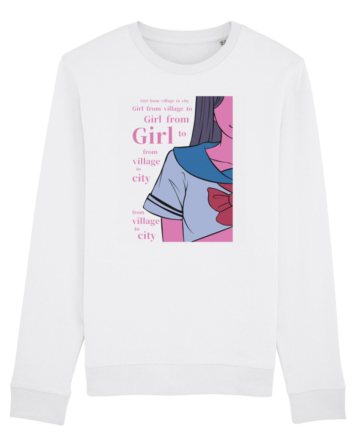 Bluză mânecă lungă Unisex Rise White