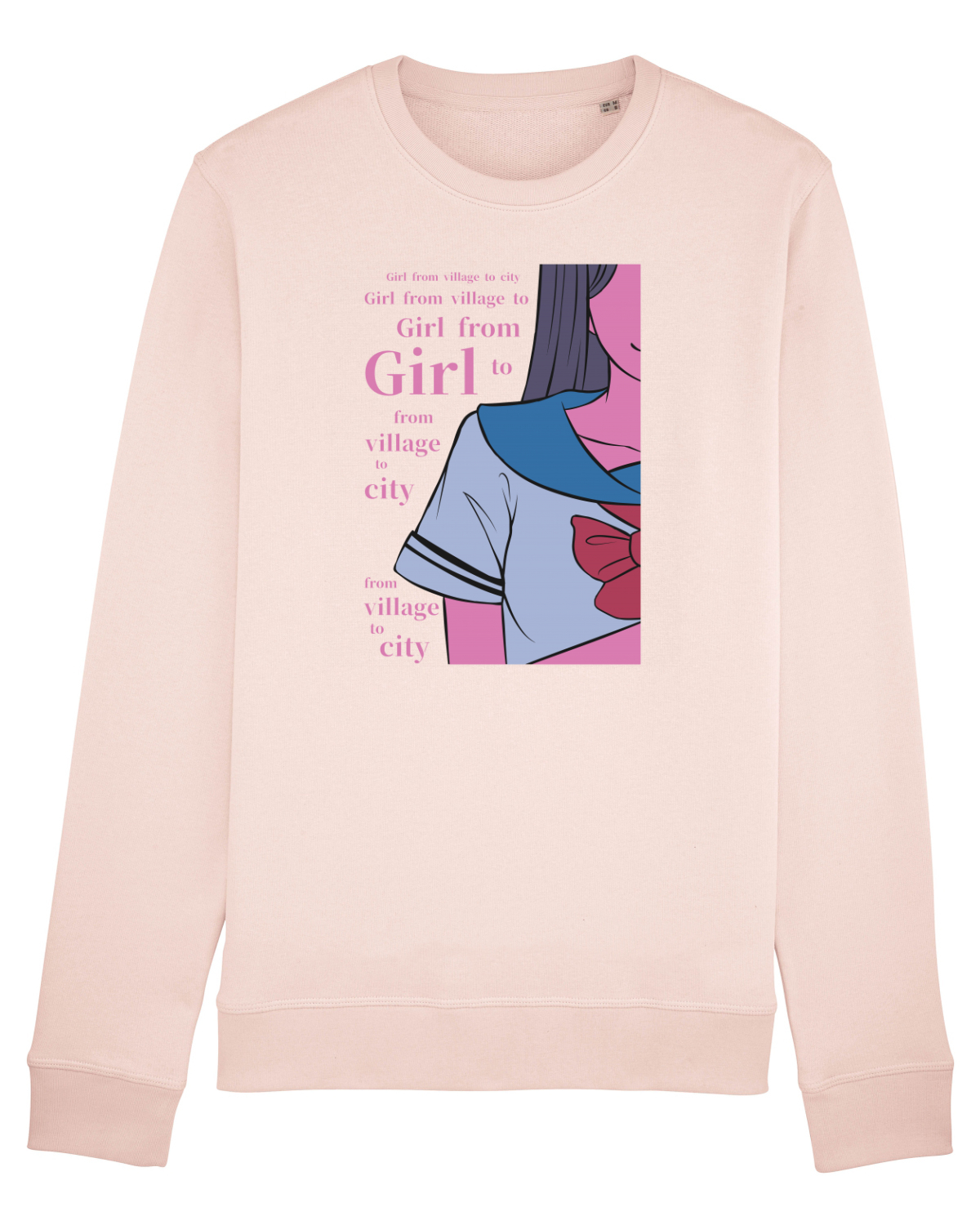 Bluză mânecă lungă Unisex Rise Candy Pink