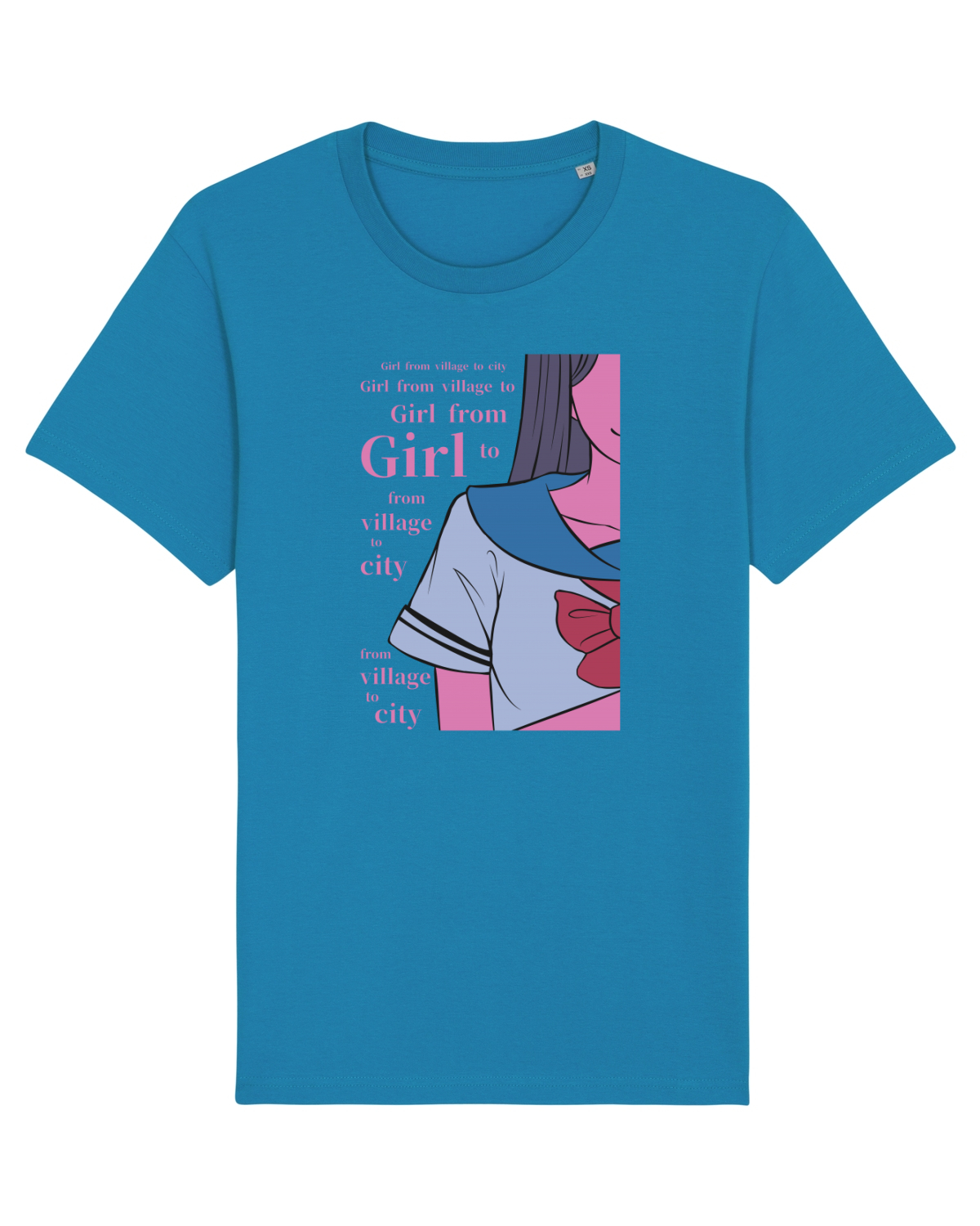 Tricou mânecă scurtă Unisex Rocker Azur