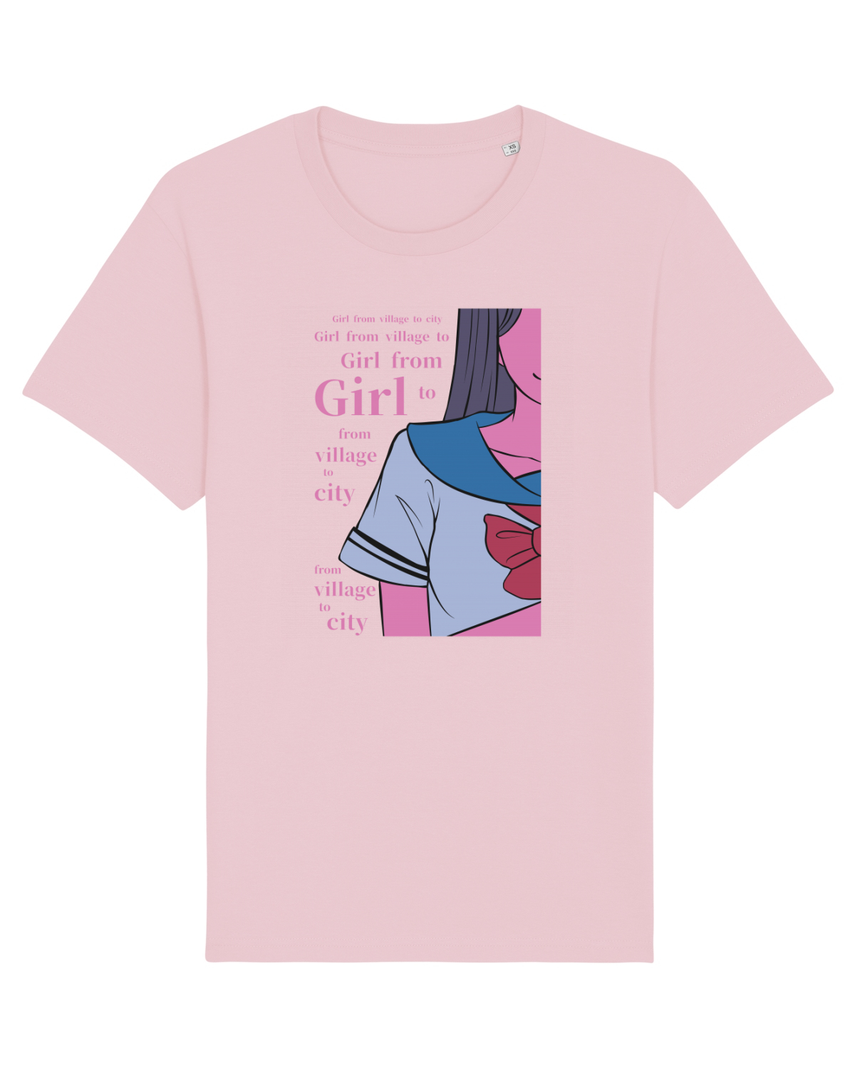 Tricou mânecă scurtă Unisex Rocker Cotton Pink