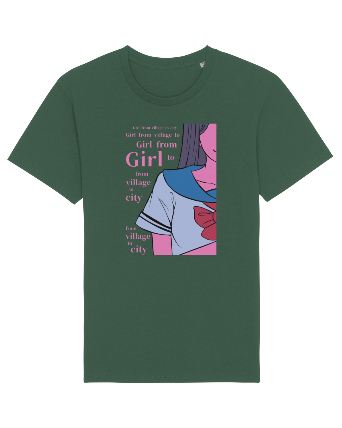 Tricou mânecă scurtă Unisex Rocker Bottle Green