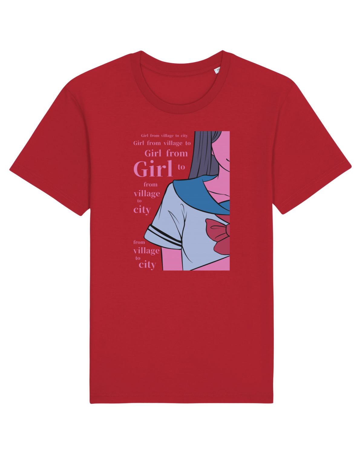 Tricou mânecă scurtă Unisex Rocker Red