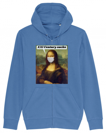 Funny Mona Lisa Bright Blue