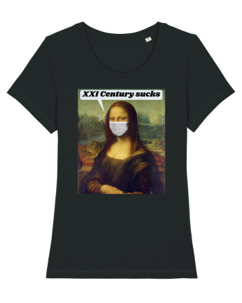 Funny Mona Lisa Black