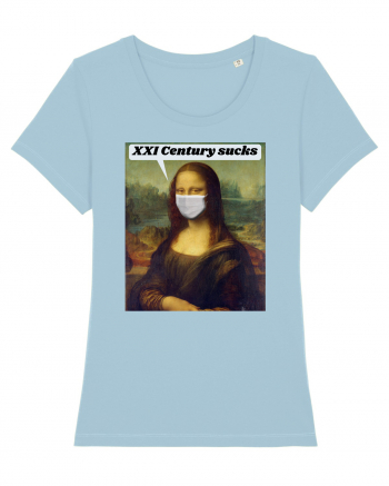 Funny Mona Lisa Sky Blue
