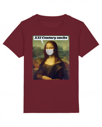 Funny Mona Lisa Burgundy