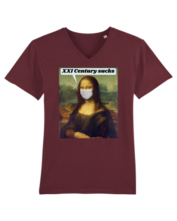Funny Mona Lisa Burgundy