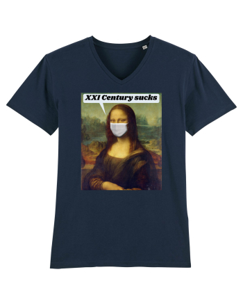Funny Mona Lisa French Navy