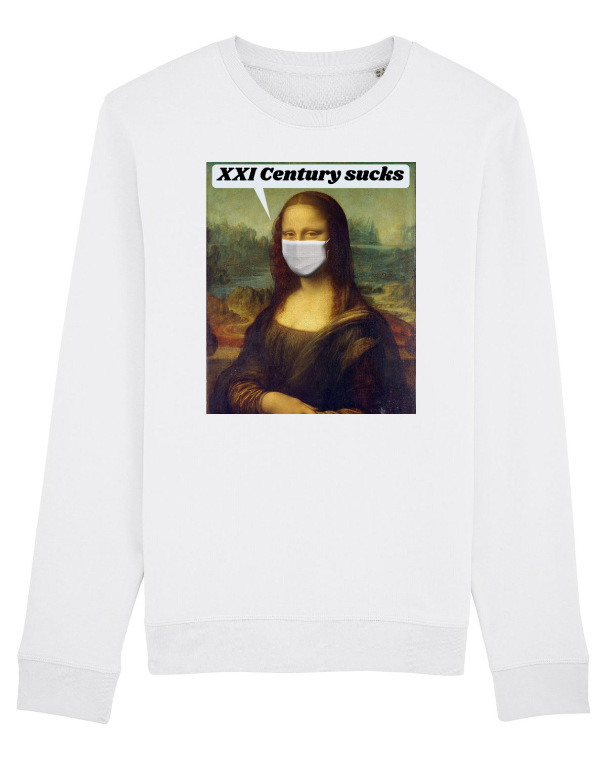 Bluză mânecă lungă Unisex Rise White