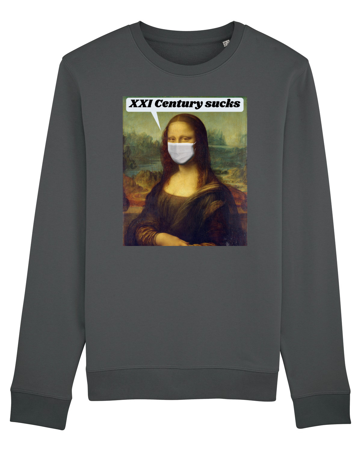 Bluză mânecă lungă Unisex Rise Anthracite