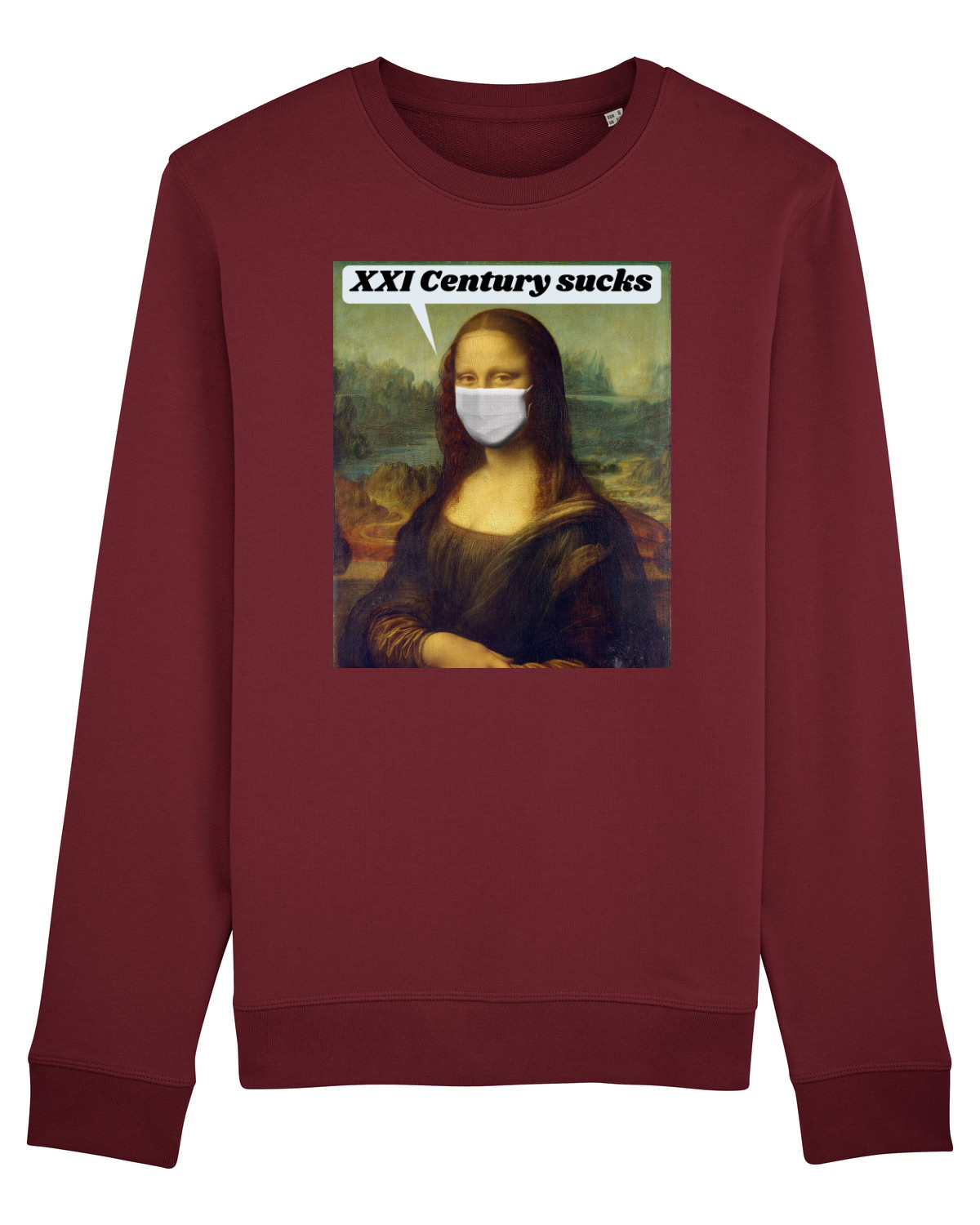 Bluză mânecă lungă Unisex Rise Burgundy