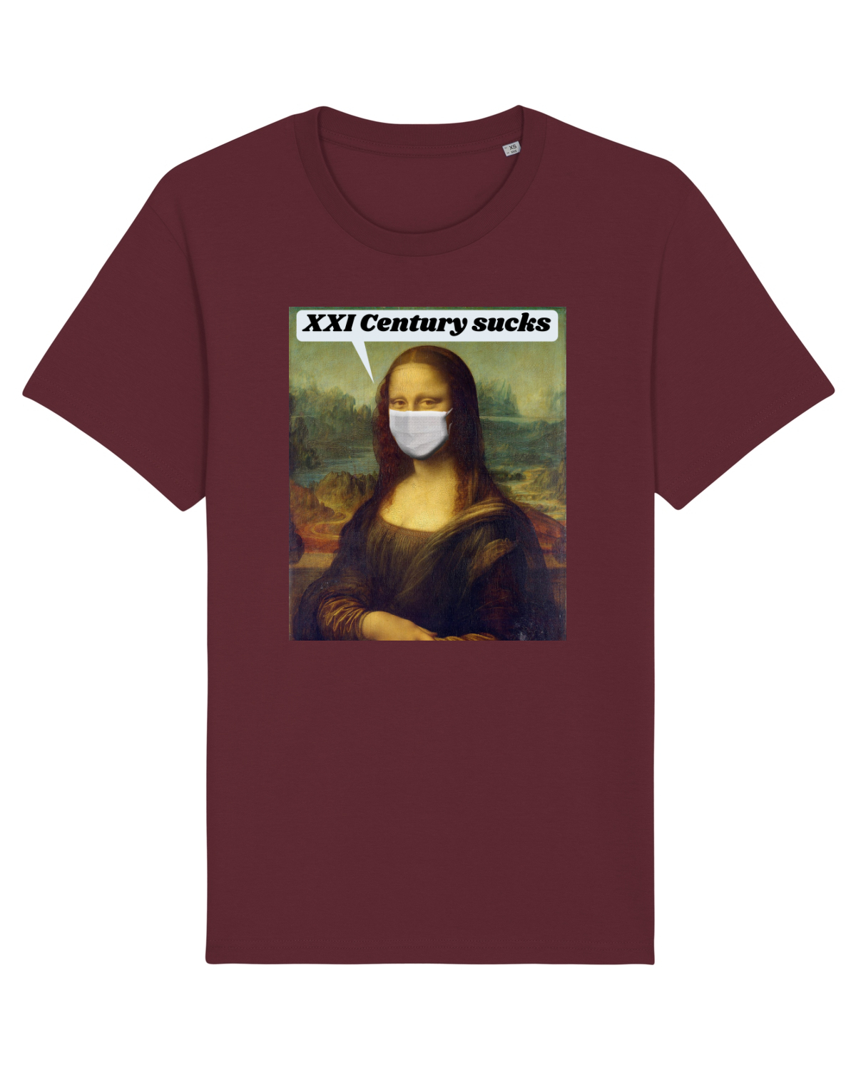 Tricou mânecă scurtă Unisex Rocker Burgundy