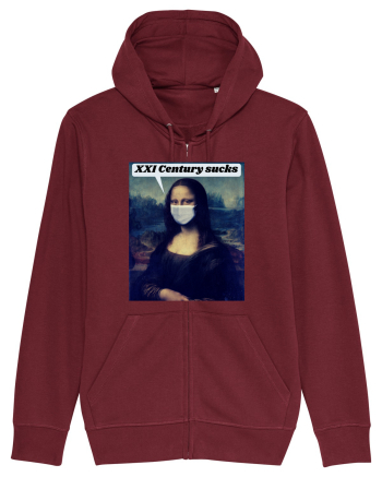 Funny Mona Lisa Burgundy