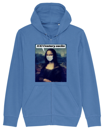 Funny Mona Lisa Bright Blue