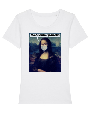 Funny Mona Lisa White