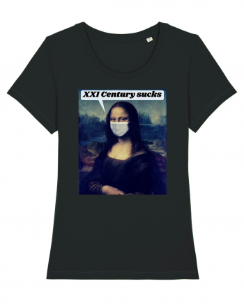 Funny Mona Lisa Black