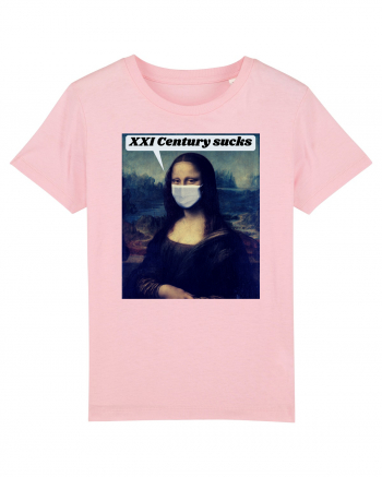 Funny Mona Lisa Cotton Pink