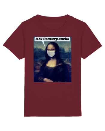 Funny Mona Lisa Burgundy
