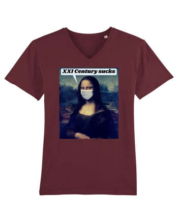 Funny Mona Lisa Burgundy