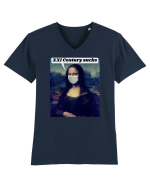 Funny Mona Lisa Tricou mânecă scurtă guler V Bărbat Presenter