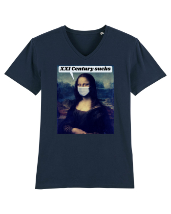 Funny Mona Lisa French Navy
