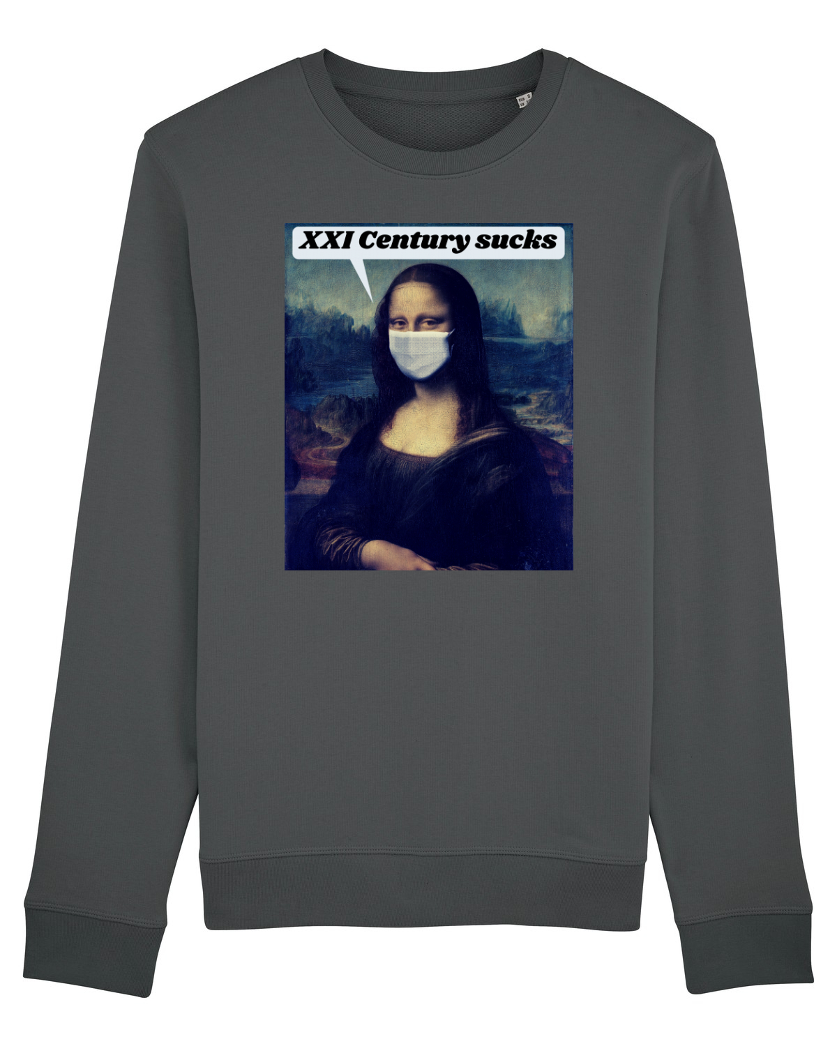 Bluză mânecă lungă Unisex Rise Anthracite