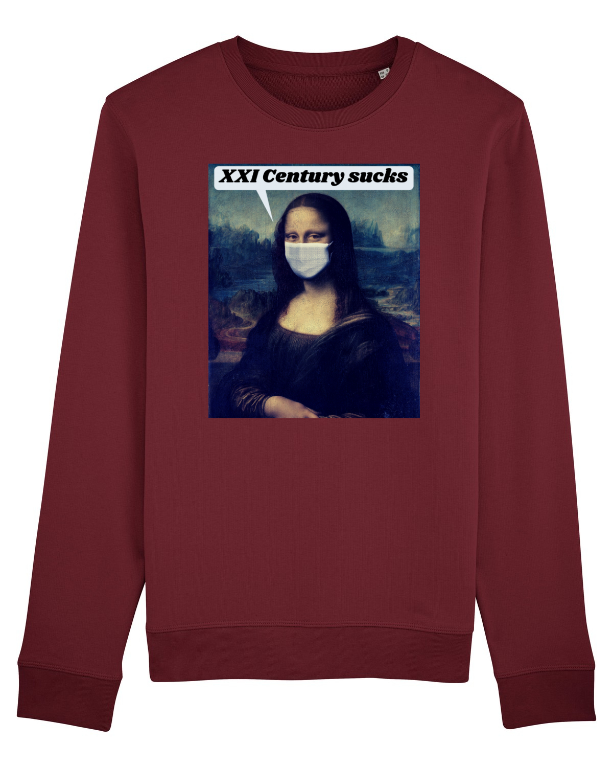 Bluză mânecă lungă Unisex Rise Burgundy