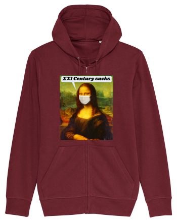 Funny Mona Lisa Burgundy
