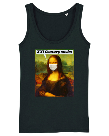 Funny Mona Lisa Black
