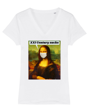 Funny Mona Lisa White