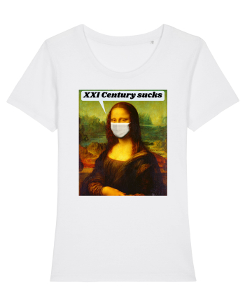 Funny Mona Lisa White