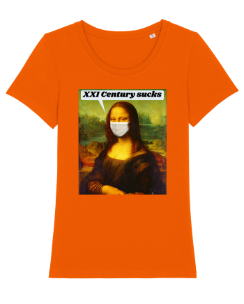 Funny Mona Lisa Bright Orange
