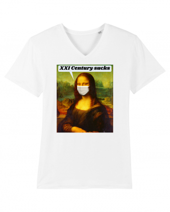 Funny Mona Lisa White