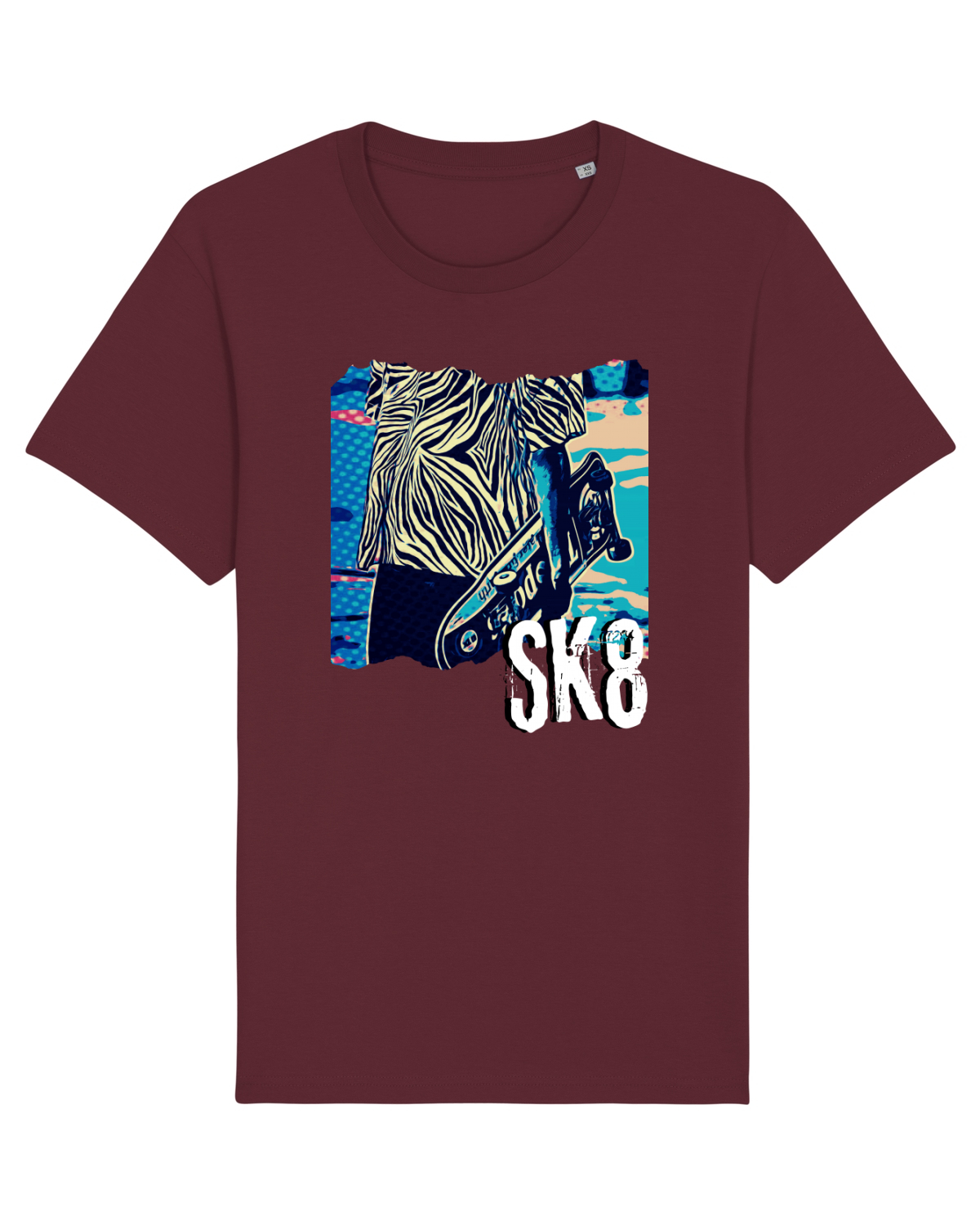 Tricou mânecă scurtă Unisex Rocker Burgundy