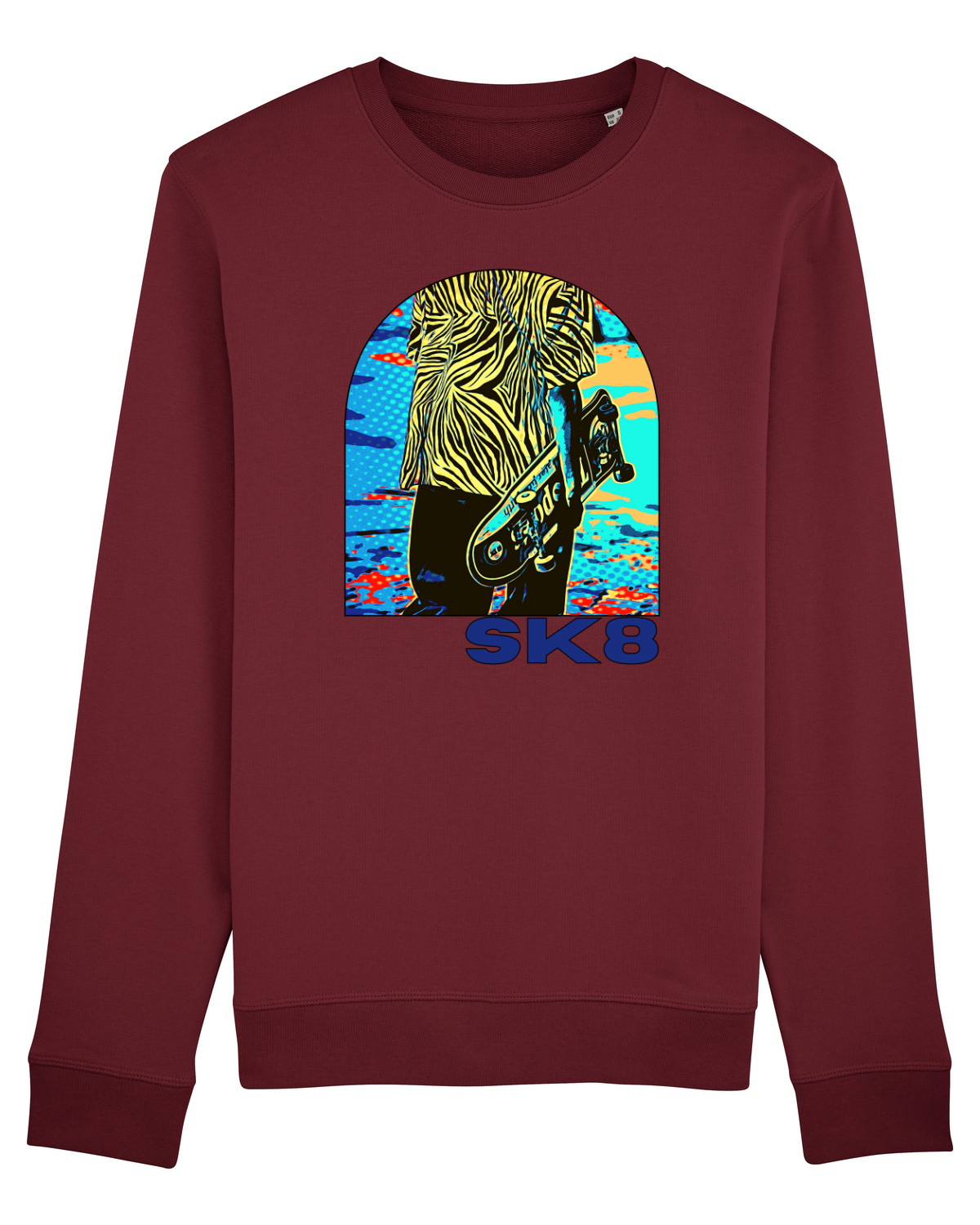 Bluză mânecă lungă Unisex Rise Burgundy