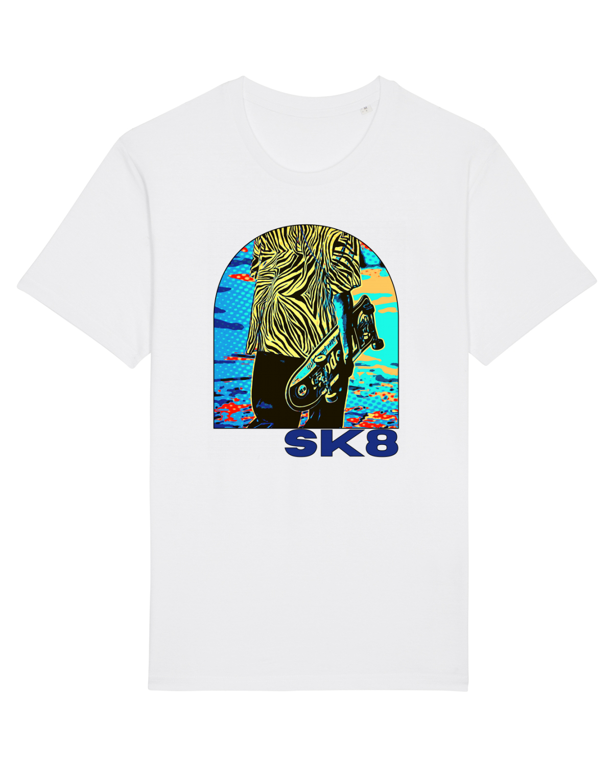 Tricou mânecă scurtă Unisex Rocker White