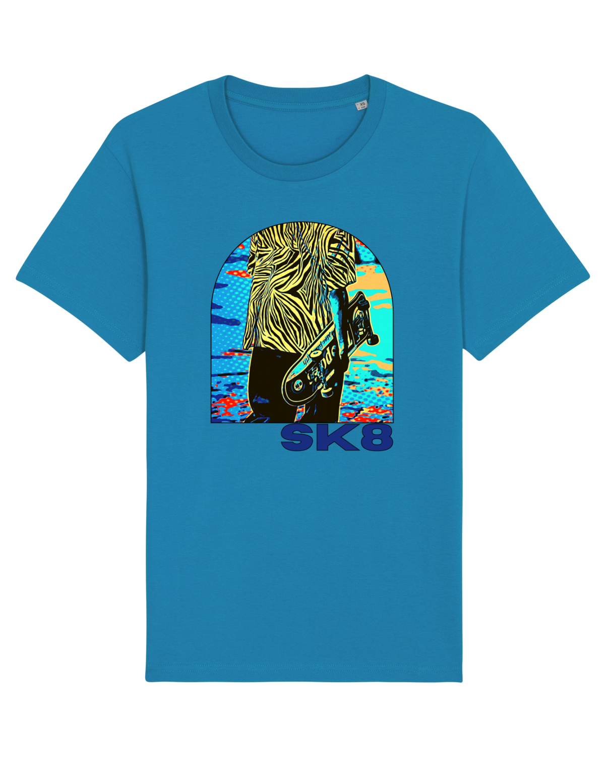 Tricou mânecă scurtă Unisex Rocker Azur