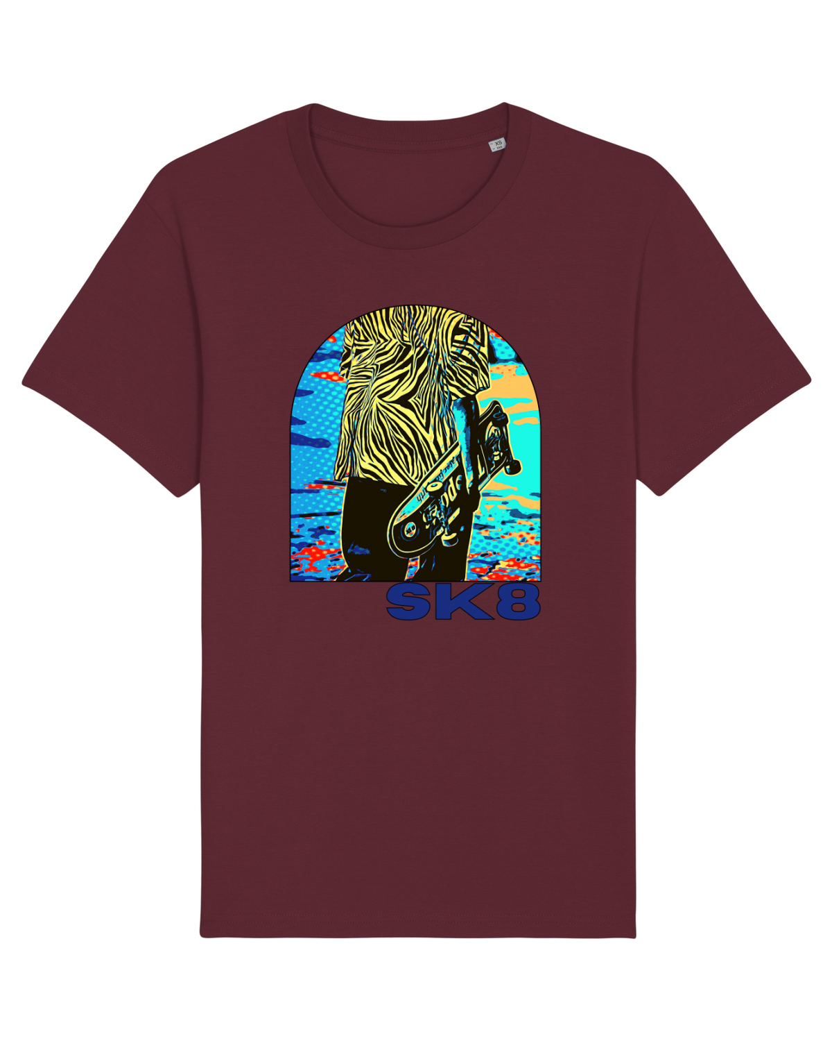 Tricou mânecă scurtă Unisex Rocker Burgundy