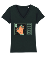Suki! Suki! Tricou mânecă scurtă guler V Damă Evoker