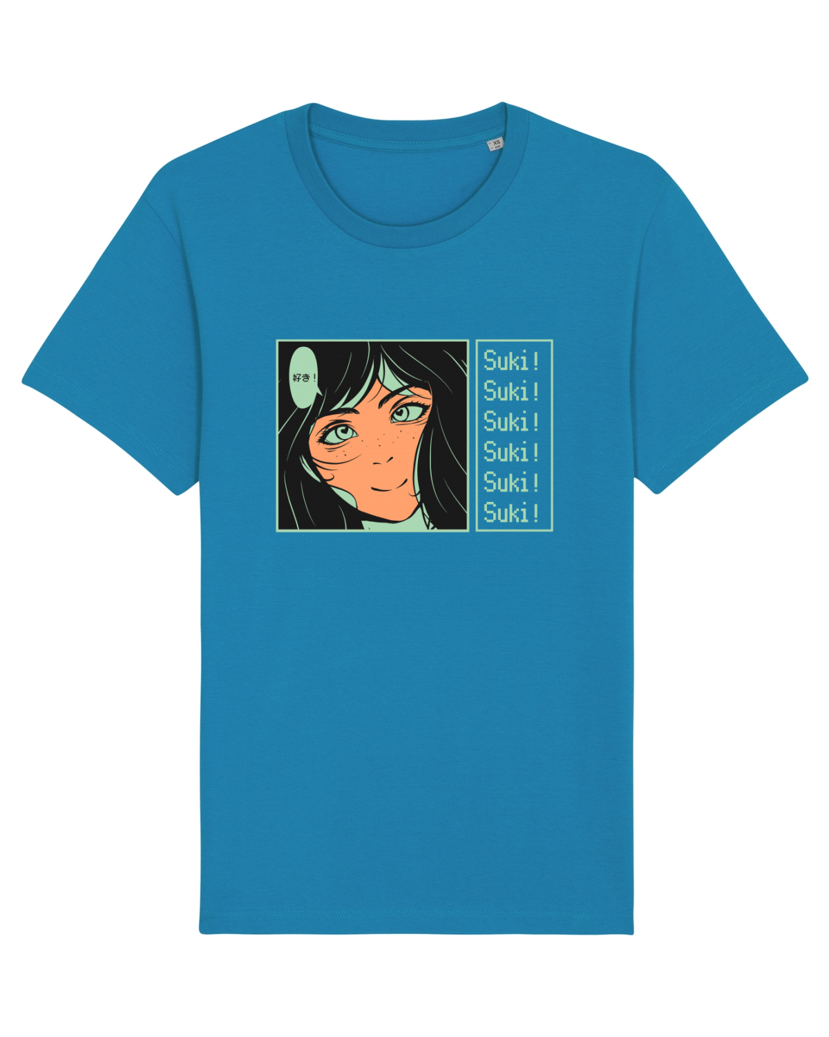 Tricou mânecă scurtă Unisex Rocker Azur